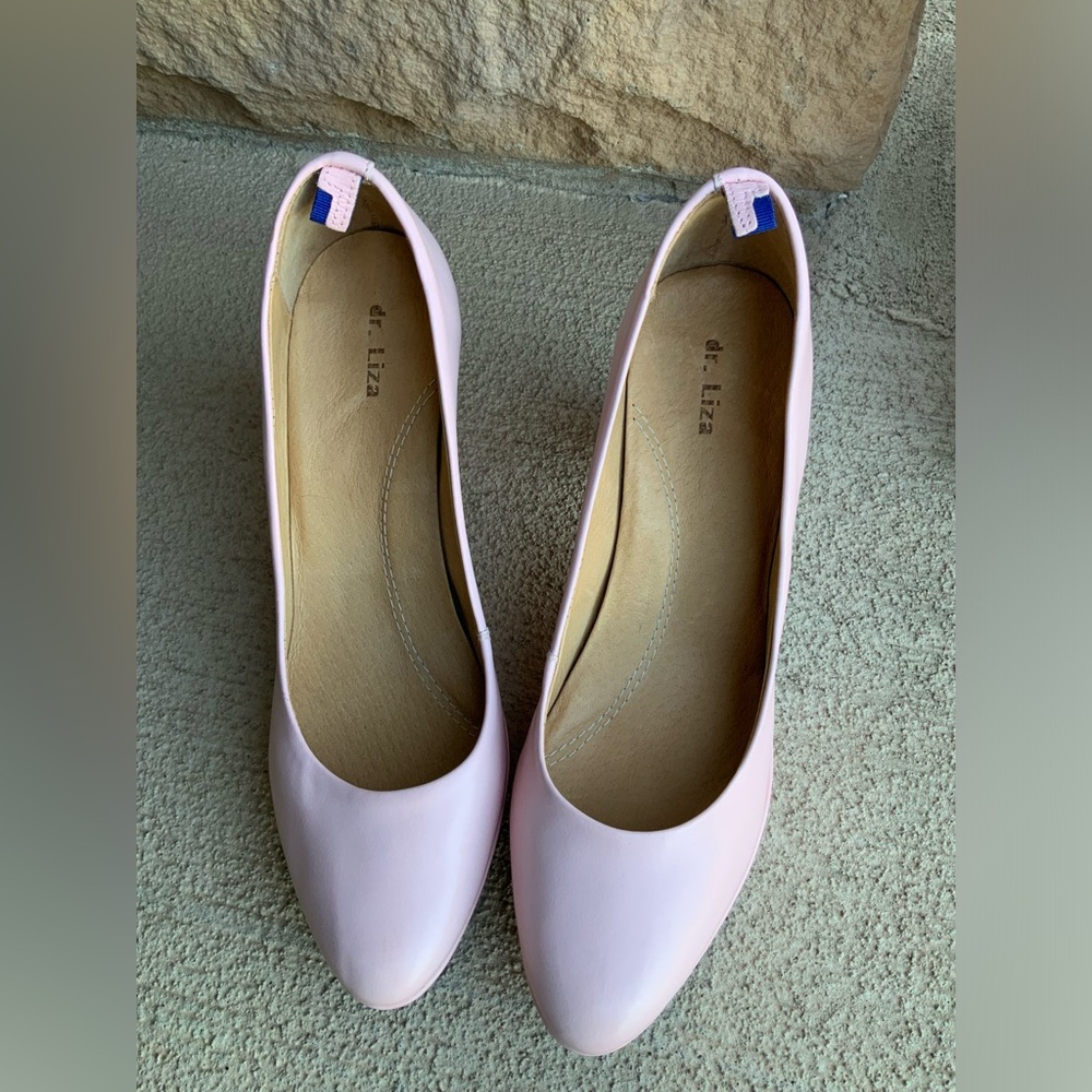 💗 DR LIZA Shirley Pink Pump Heels Orthopaedic Comfort Leather Size 9 like new - Picture 9 of 16